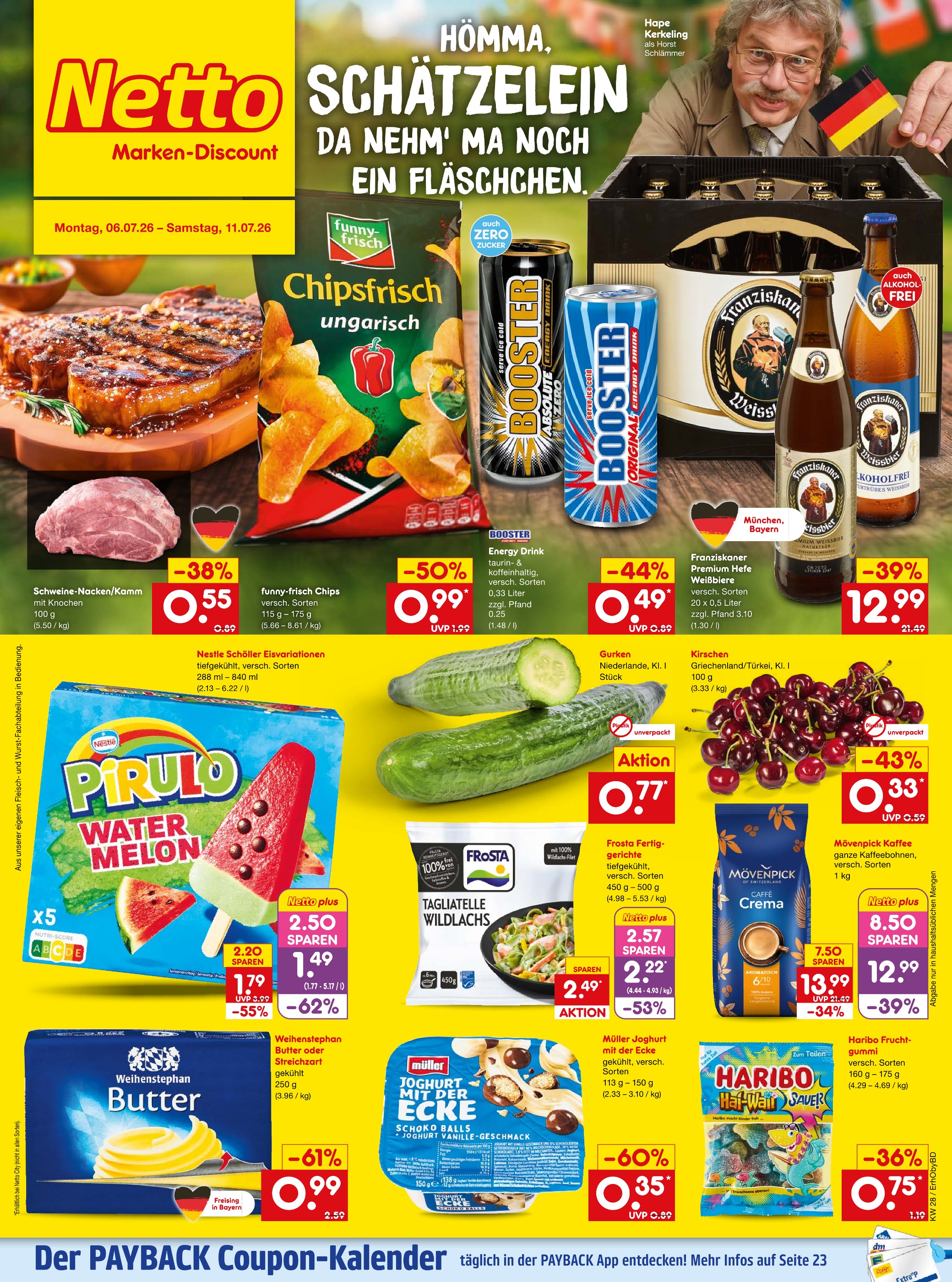 Aktueller Netto Marken-Discount Discounter Prospekt in Kochel und Umgebung, "Aktuelle Angebote" mit 55 Seiten, 06.07.2026 - 11.07.2026